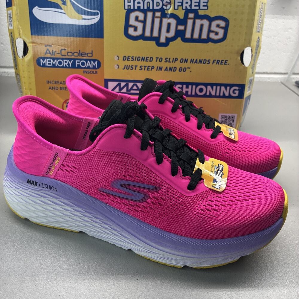 Skechers Slip-ins GoRun Max Cushioning Raspberry Pink Purple 129626 Womens 6.5